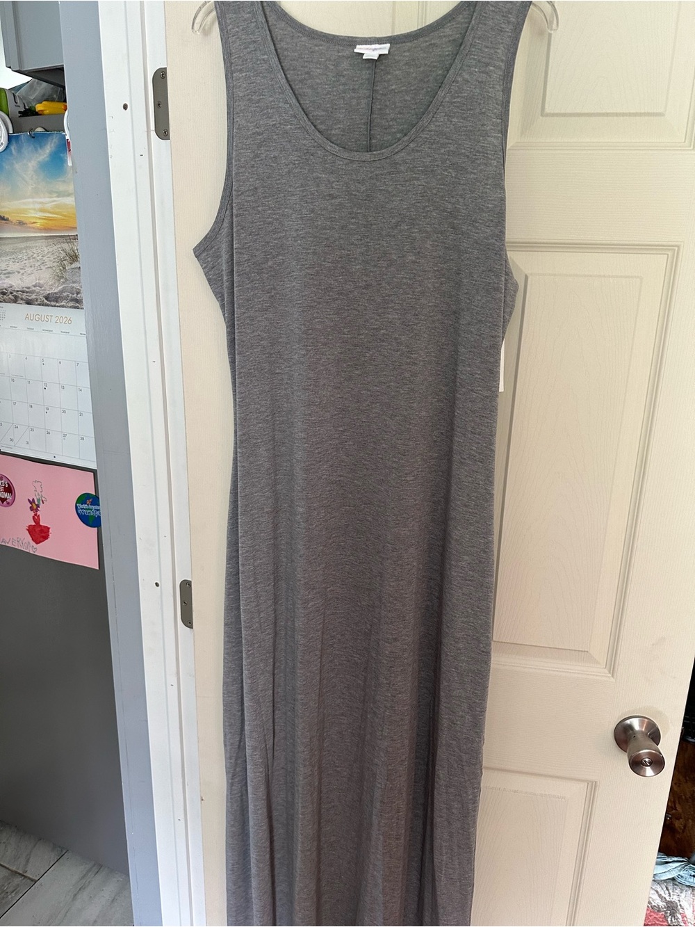 LuLaRoe Gray Sleeveless Maxi Dress